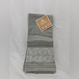 NWT Deborah Connolly Designs 3 Pc Kitchen Towels Set Reindeer Christmas Holiday